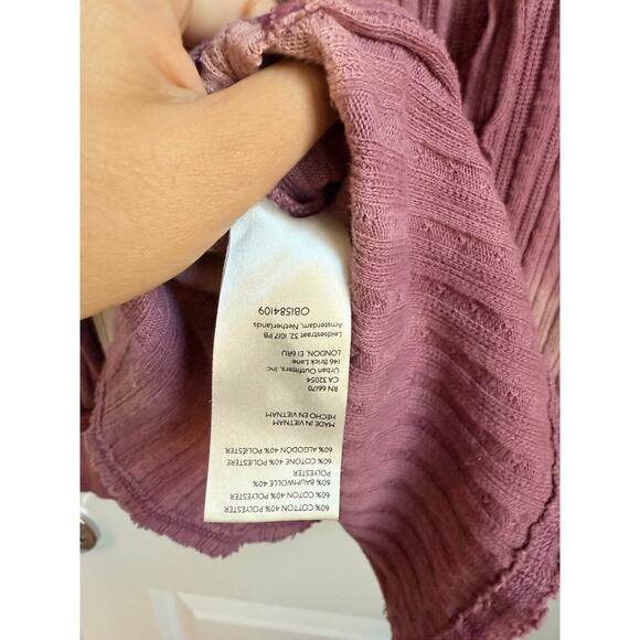 We The Free Free People Sunset Tee in Chocolate Merlot Size XS Lagen Look Boho - Picture 8 of 9